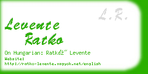 levente ratko business card